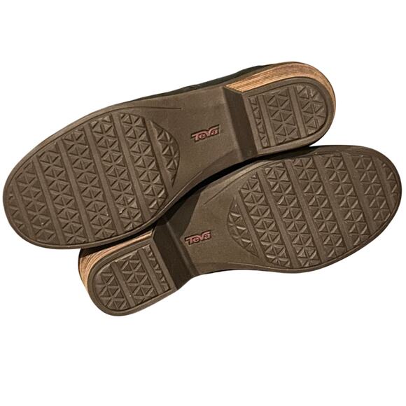 Teva 'Foxy' Black Leather Ankle Boots Size US 8 - Picture 6 of 8